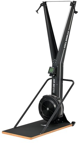 Fitness Tech, Máquina Ski Erg con Plataforma, Entrenamiento Completo de Musculación y Cardio, Ejercicios de Fuerza de Alta Resistencia, 130 X 60 X 214 Cm