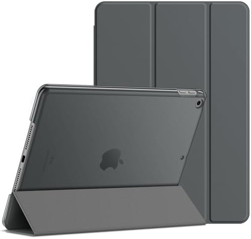 JETech Hülle für iPad 9 8 7 (10,2 Zoll, Modell 2021 2020 2019, 9. 8. 7. Generation), Auto Schlafen Wachen (Space Grau)