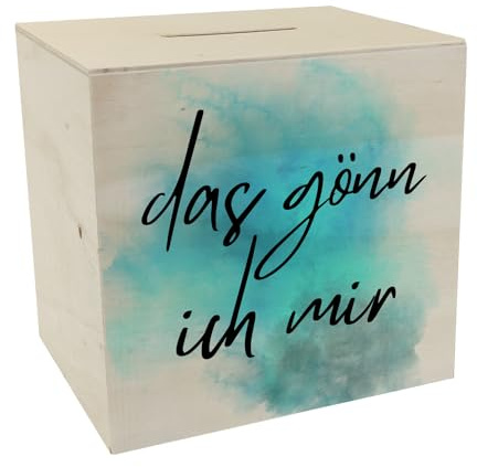 Das gönn ich Mir Spardose aus Holz mit Spruch Sparen mit Style Gönns dir Spruch zum Sparschwein Auszeit Sparbüchse Geburtstag für Erwachsene zur Einweihung