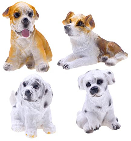 SAFIGLE Cute Toy Dog Figures Mini Animals for Garden Puppy Accessories Boys and Girls' Decor Tiny Figurines