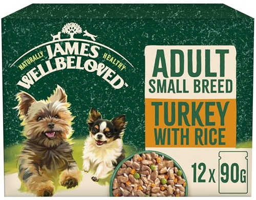 James Wellbeloved Adult Dog Food for small dogs with Turkey in Gravy Pouch 12 x 90 g
