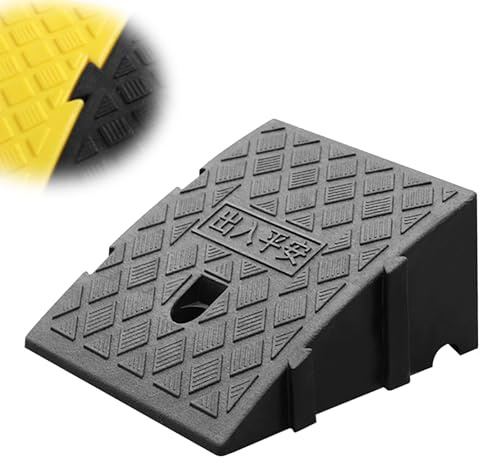 Rampa de Umbral Ligeras Portátiles Rampas de PláStico para Entrada Carga, Acera Coche, Camión, Bicicleta, Moto Scooter Rampa de Acceso(Black,6.3/16cm Rise High)
