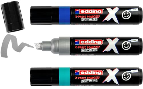 edding 6900 X Multimarker 3er Set für Textilien Holz Kunststoff 2 mm