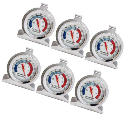 BCOATH 6 Pièces thermomètre de réfrigérateur indicateur de température du réfrigérateur alarme de congélateur sans fil sans fil thermomètre de congélation appliqué Silver