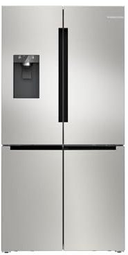 Bosch KFI96APEA Serie 6 Smart French Door Nevera 183 x 90,5 cm, 375 L de refrigeración + 199 L de congelación, noFrost, dispensador de hielo y agua, Big Box, VitaFresh XXL 0º, antihuellas, acero
