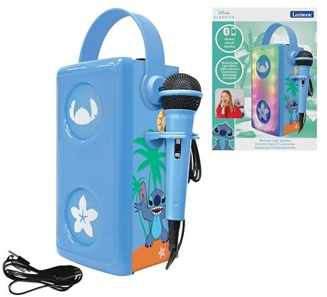 Puissante enceinte Bluetooth lumineuse Stitch avec micro
