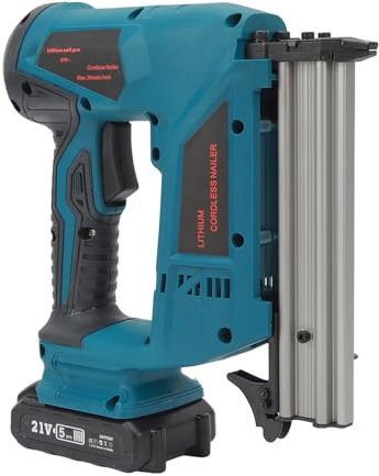 Akku-Bradnagler, Elektrisches Nagelpistolen-Set mit Lithium-Akku, Ladegerät, Holzbearbeitungswerkzeuge für Holzeinlagen, Feste Möbelproduktion, Holzbearbeitung (EU-Stecker