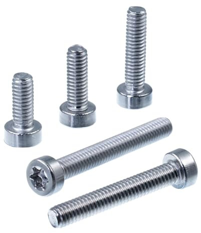 SECCARO Tornillo cilíndrico de cabeza baja M6 x 16 mm, acero inoxidable V2A, VA A2, ISO 14580, TX/hexágono interior, 20 unidades