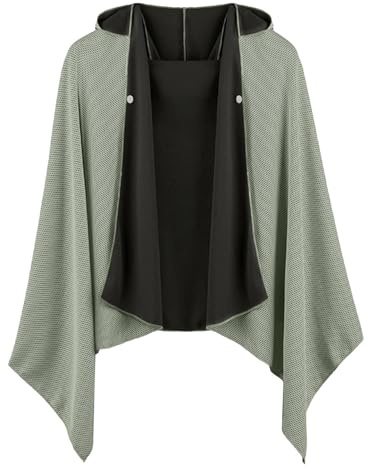 Abbigliamento per la protezione solare, Scialle per la protezione solare | Giacca protettiva solare con coprispalle rinfrescante con cappuccio | Elegante poncho solare avvolgente protettivo per sport,
