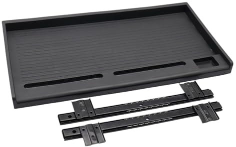 perfk Under Desk Computer PC per PC tastier tastiera ESTENDER ESTENDER ACCESSORI SPACCHI SPEAST GRANAMA Piattaforma tastiera rettangolo, Black 27mm W Rail