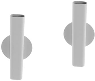 Toddmomy 2stücke Wandvase Metall Für Blumenarrangements Stilvolle Wanddekoration Für Hochzeiten Partys Und Zuhause Weiße Designvase Für Kreative Blumenschmuckideen Für Kleine Räume