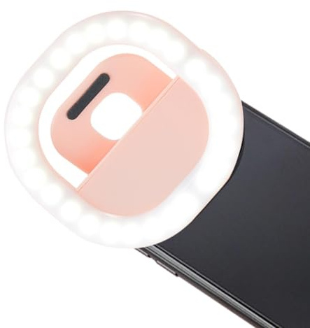 Ring Light for Phone | 3 Speed 3 Speed Mobile Phone Selfie Ring Light | Rechargeable Light Selfie Ring Video Conference Light with Clip for Conference