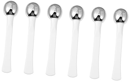 ELAYARD Augencreme Stift 6stücke aus Metall in Weiß Kompakter Augenmassagestab zur Reduzierung von Augenringen und Entspannung der Augen für Make Up Anwendung bei Frauen und Mädchen