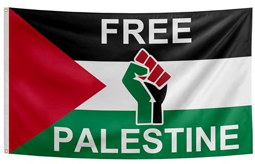 Bandera Palestina - Bandera Palestina para Balcón - Comprar Bandera Grande Palestina LIBRE- 150x90 - Colabora con GAZA - Nuevo DISEÑO REFORZADO