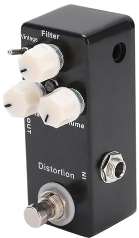 VGEBY Pedal de Distorsión Compacto con Interruptor True Bypass para Distorsión Clásica y turbo.