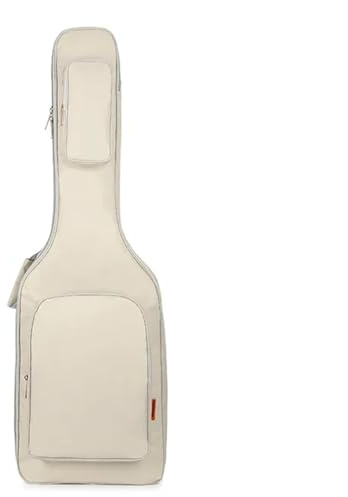 FonHNDG E-Gitarrenkoffer Basstaschen Doppelt verstellbare Gurtpolster 8 mm Dicke Baumwollabdeckung 600D Oxford Schwarz Klassische Gig-Handtasche Zum Transportieren von Gitarren(Gray Guitar)