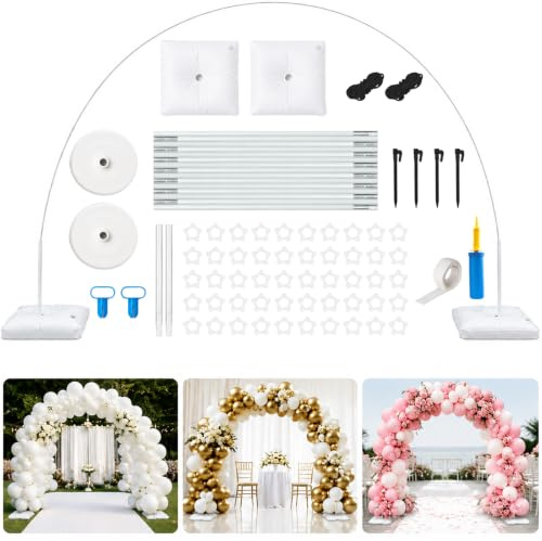 APKOL Arco Palloncini Struttura Kit Riutilizzabile 2.7x3M, Supporto | per Arco di Palloncini Regolabile, Decorazioni per Feste Compleanno Matrimonio Natale Battesimo