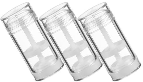 GLEAVI Lot de 3 Tubes Rechargeables avec Couvercle 15g pour Soin des Lèvres Étanchéité Optimale et Nettoyage Facile, pour Voyage et Maison