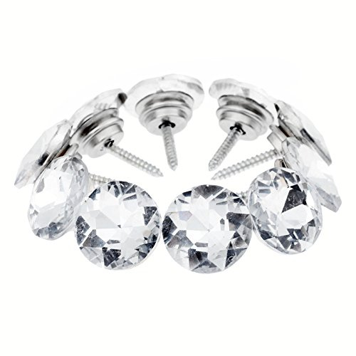 Lot de 20 Clous de Tapissier en Cristal de Diamant pour Canapé, Tête de Lit, Boutons à Coudre, pour Décoration Mural