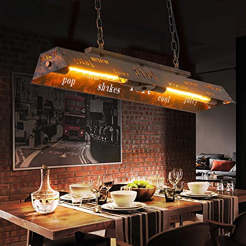 Metall Pendellampe Retro Pendelleuchte Vintage Hängelampe Eisen-Stil Hängeleuchte Industrial E27 Leuchtmittel Geeignet Für Wohzimmer Esstisch Küche Esszimmer Restaurant Keller Bar（Keine Glühbirne）