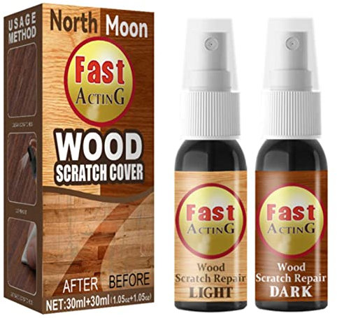 Ecoticfate Rimuovi Graffi per Pavimenti in Legno - 2 Pezzi Riparazione Graffi per mobili in Legno,Spray riparatore di Graffi ad Azione Rapida per tavoli, scrivanie, montanti del Letto, ritocchi