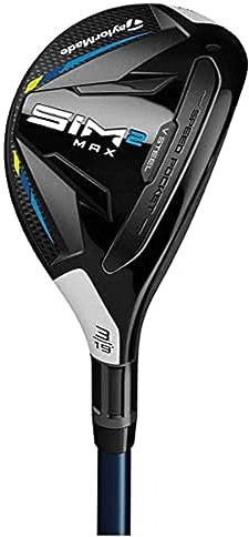 TaylorMade Golf SIM 2 MAX RESCUE MENS RIGHT HAND GRAPHITE REGULAR RESCUE 5-25 DEGREE , BLACK/WHITE