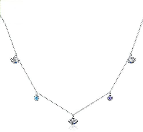 Lafeil Schlüsselbein Kette Ozean Jakobsmuschel Anhänger Halskette 925 Sterling Silber Damen Mode Party Schmuck