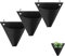 3 Pezzi Borse Appese per Piante, Parete Appeso Sacchi per Piante, Borse per Piante Vetticali, Design a Triangolo, con Gancio, per Esterno, Interno, Giardino, Casa, Decorazione, Cortile (Nero)