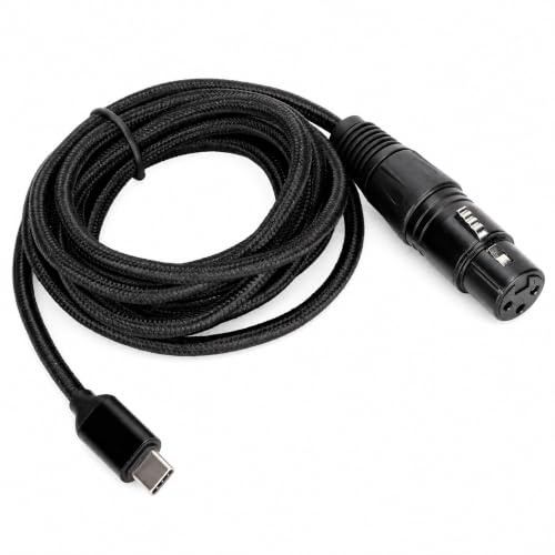Cable de microphone USB C adaptateur xlr usb c cable de microphone Plug and Play taux d' chantillonnage lev et faible bruit XLR vers USB C pour Cavi per microfono