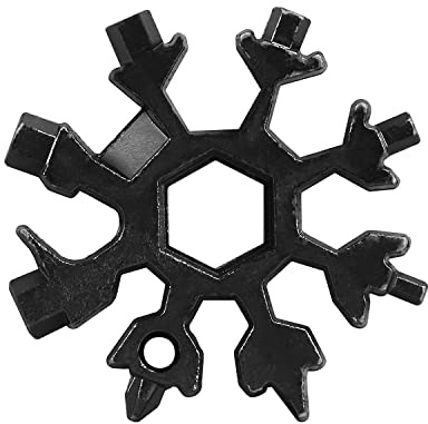 Freeman P18N1ST 18-in-1 Snowflake Multi-Tool Keychain Set (2-Pack) – Flathead Screwdriver, Phillips Screwdriver, Hex Driver, Wrench, Twine Cutter, Box Cutter and Bottle Opener
