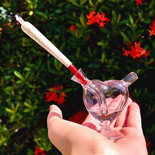 BlogBlog Hookah 80mm Herzform Liebe Rosa DAB Rig Glas Wasserpfeife Glas Bong