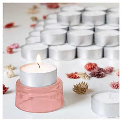 50 unidades. El paquete grande original sin velas perfumadas para decorar celebraciones, disfrutar de relajarse velas de té