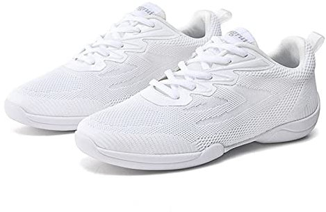 Uhclrr Frauen Cheerleading Schuhe Mädchen Outdoor Trainer Gymnastik Jazz Yoga Tanzschuhe Weiß(32 EU, White)