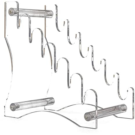 Fulenyi Messerständer aus Acryl | Abnehmbarer 2D-Messerständer - Transparenter Messerhalter, Besteckaufbewahrung auf der Arbeitsplatte, Messerregal-Display für die Organisation und Aufbewahrung