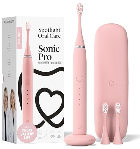 Spotlight Oral Care Sonic Pro Electric Toothbrush - Made by Dentists | Award Winning | Advanced Sonic Technology (50,000 Strokes/min) | 4 Customisable Modes | Up to 70-Day Battery | Gentle on Gums
