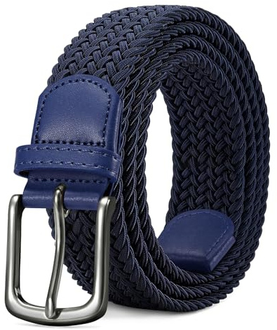 LAKIDAY Cintura in Tessuto Elasticizzata e Intrecciata per Uomo e Donna Larghezza 3,5 cm