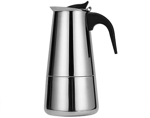 Yuehuamech Stovetop Espresso Maker Stainless- Steel 6cup/ 300ml Italian Coffee Maker Induction Moka Pot Cafe Percolator Maker Moka Coffee Machine for Home Camping
