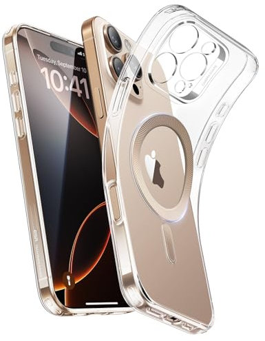 ESR Cover per iPhone 16 Pro, Compatibile con MagSafe, Protezione della fotocamera, Resistente all'ingiallimento e ai graffi, Custodia antiurto magnetica e sottile, Serie Zero, Rosa Metallo