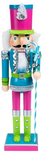 TOPBATHY Colorful Wooden Nutcracker Soldier Ornament Unique Christmas Decoration for Festive Cheer Hand-painted Holiday Craft for Xmas Home Decor