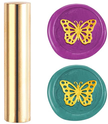 DELORIGIN Schmetterling 15mm Mini Messing Wachssiegel Stempel Pistole Wachssiegel Insekt Vintage Siegelstempel Personalisiert Wachssiegel Stempel Für Hochzeitseinladungen Verlobung Grußkarten Geschenk