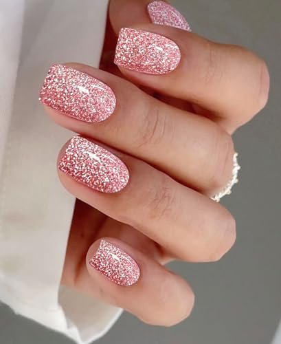 JMEOWIO Glitter Semi Cured Gel Strips Wrap Nail Art Sticker