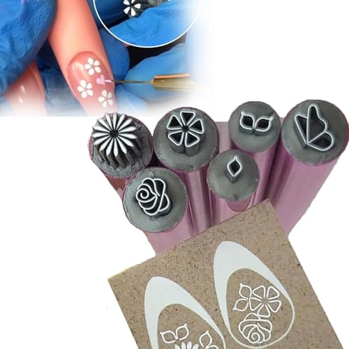 Cosmeria Nagelkunst Stift Set 6 Teilig Präzisions Nagel Stempelstift DIY Nail Design Werkzeuge für Frauen Mädchen - Stamper Nail Art Tools