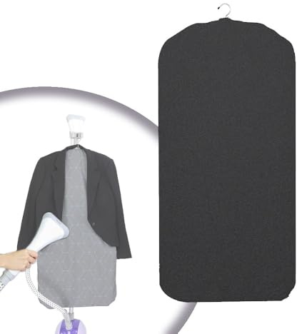 IMUNKT Tabla De Planchar Vertical Tabla De Planchar Colgante para Ropa, Plegable Compacta, Estampada, 89x44.5cm, Facilita El Planchado Vertical(Black)