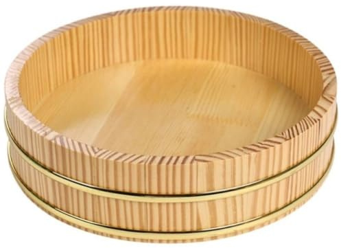 pp supm Wooden Sushi Rice Bowl Hangiri Sushi Oke Sushi Rice Mixing Tub Wood Rice Mixing Bowl for Restaurant Home Kitchen