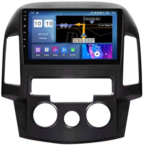 BUOZCHY Android 12.0 Autoradio GPS Navigazione satellitare per Hyun-dai I30 2007-2012 Lettore multimediale Dvd 9'' Touchscreen Ricevitore FM BT con 4G 5G WiFi SWC DSP Carplay M100S 4 Core 1+16GB