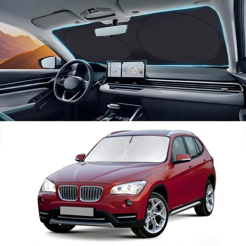 Pare-soleil de pare-brise pour X1 E84 pour BMW X1 E84 Accessoires 2011 2012 2013 2014 2015 Écran isolant pour fenêtre avant Couverture de pare-brise Visière pare-soleil Protecteur d'intimité