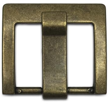 almela - Bältesspänne med antik silver och antikguld finish, 50 mm brett - 5 cm | Bred spik | Bälte spänne | Buckle belt (Gammalt guld)