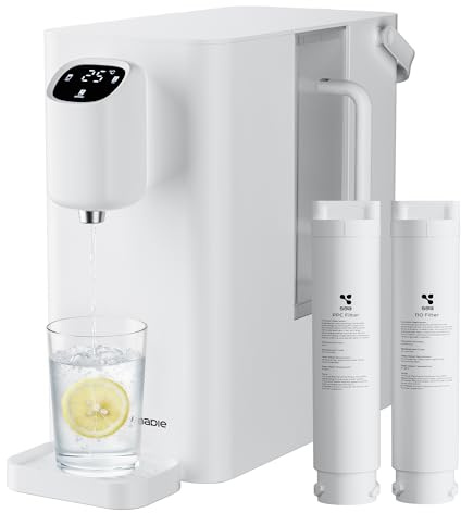 RO-grön omedelbar varmvattendispenser, 2,4 l tank, automatisk rengöring, 5 temperaturer, uppvärmning i 3 s, 4-stegsfilter, smarta säkerhetsfunktioner