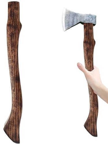 Pastoralist Sostituzione della Maniglia dell'ascia, Manico da asero carbonizzato in Legno da 47 cm con estremità Curva, Manici di Ascia Resistenti Lisce