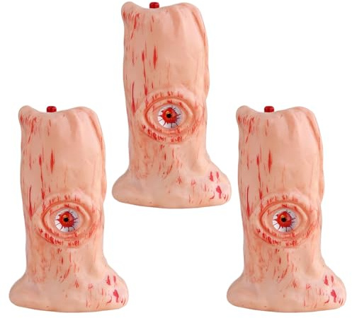 Genérico Velas Sin Llama De Halloween - Lámpara LED Con De Sangre - Lámpara Accesorio de Sangriento Decoración Realista para Dormitorio Mesilla de Noche Escritorio Sala de Estar Porche Fiesta